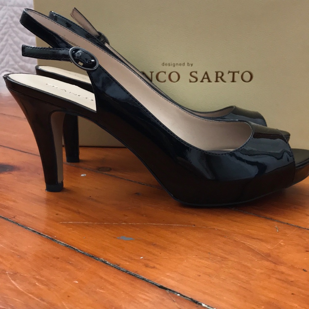 Peep Toe Platform Slingbacks - Picture 3 of 5